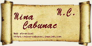 Mina Cabunac vizit kartica